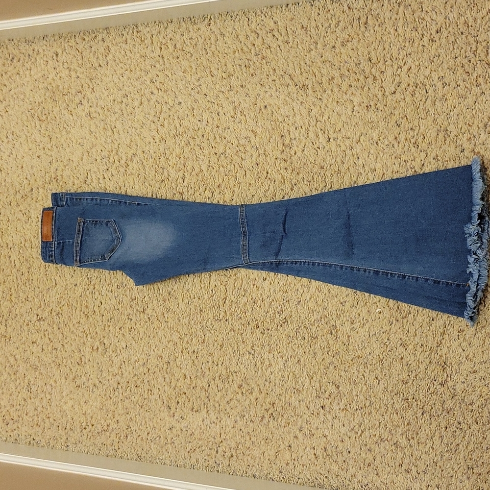 Girls Lucky & Blessed hard to find flare jeans